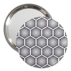 Halftone Tech Hexagons Seamless Pattern 3  Handbag Mirrors