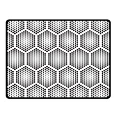 Halftone Tech Hexagons Seamless Pattern Double Sided Fleece Blanket (small)  by BangZart