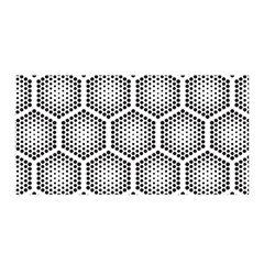 Halftone Tech Hexagons Seamless Pattern Satin Wrap by BangZart