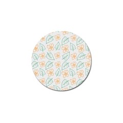 Hand Drawn Cute Flowers With Leaves Pattern Golf Ball Marker (4 Pack) by BangZart