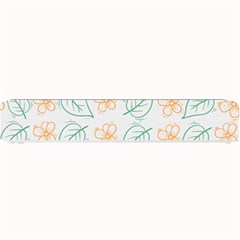 Hand Drawn Cute Flowers With Leaves Pattern Small Bar Mats by BangZart