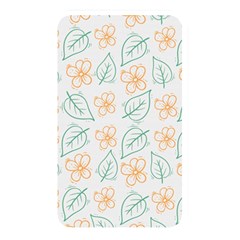 Hand Drawn Cute Flowers With Leaves Pattern Memory Card Reader (rectangular)