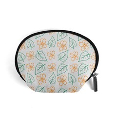 Hand Drawn Cute Flowers With Leaves Pattern Accessory Pouch (small) by BangZart