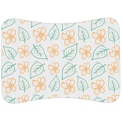 Hand Drawn Cute Flowers With Leaves Pattern Velour Seat Head Rest Cushion by BangZart