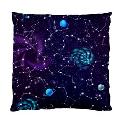 Realistic Night Sky Poster With Constellations Standard Cushion Case (one Side) by BangZart