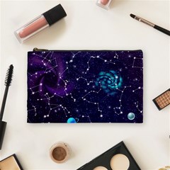 Realistic Night Sky Poster With Constellations Cosmetic Bag (medium) by BangZart