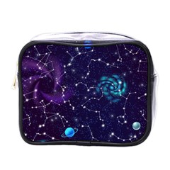 Realistic Night Sky Poster With Constellations Mini Toiletries Bag (one Side) by BangZart