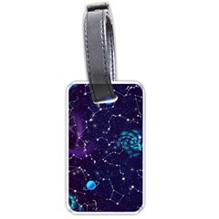 Realistic Night Sky Poster With Constellations Luggage Tag (one Side) by BangZart