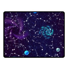 Realistic Night Sky Poster With Constellations Double Sided Fleece Blanket (small)  by BangZart