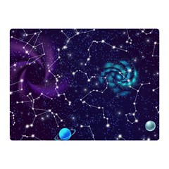 Realistic Night Sky Poster With Constellations Double Sided Flano Blanket (mini)  by BangZart