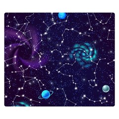 Realistic Night Sky Poster With Constellations Double Sided Flano Blanket (small)  by BangZart