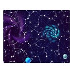 Realistic night sky poster with constellations Double Sided Flano Blanket (Large)  80 x60  Blanket Front