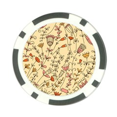 Seamless Pattern With Different Flowers Poker Chip Card Guard