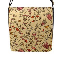 Seamless Pattern With Different Flowers Flap Closure Messenger Bag (l) by BangZart