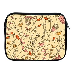 Seamless Pattern With Different Flowers Apple Ipad 2/3/4 Zipper Cases by BangZart