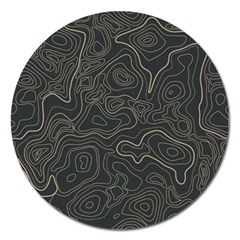 Damask Seamless Pattern Magnet 5  (round) by BangZart