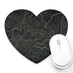 Damask Seamless Pattern Heart Mousepads by BangZart