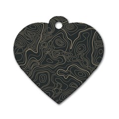 Damask Seamless Pattern Dog Tag Heart (one Side) by BangZart