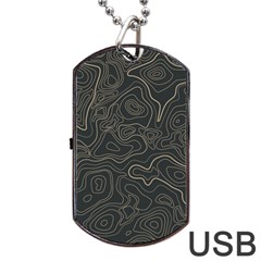 Damask Seamless Pattern Dog Tag Usb Flash (two Sides) by BangZart