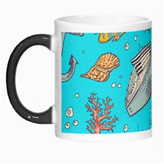 Colored Sketched Sea Elements Pattern Background Sea Life Animals Illustration Morph Mugs by BangZart