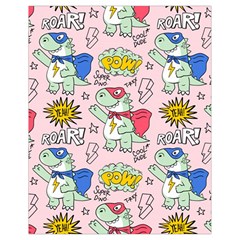 Seamless Pattern With Many Funny Cute Superhero Dinosaurs T Rex Mask Cloak With Comics Style Drawstring Bag (small) by BangZart