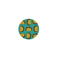 Taco Drawing Background Mexican Fast Food Pattern 1  Mini Buttons by BangZart