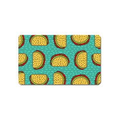 Taco Drawing Background Mexican Fast Food Pattern Magnet (name Card) by BangZart