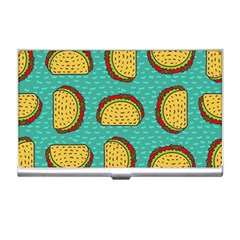 Taco Drawing Background Mexican Fast Food Pattern Business Card Holder by BangZart