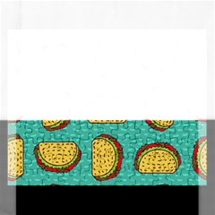 Taco Drawing Background Mexican Fast Food Pattern Rectangular Jigsaw Puzzl by BangZart