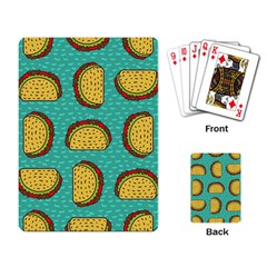 Taco Drawing Background Mexican Fast Food Pattern Playing Cards Single Design (rectangle) by BangZart