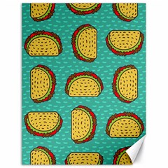 Taco Drawing Background Mexican Fast Food Pattern Canvas 18  X 24  by BangZart