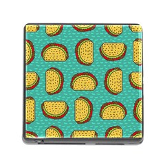 Taco Drawing Background Mexican Fast Food Pattern Memory Card Reader (square 5 Slot) by BangZart