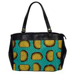 Taco Drawing Background Mexican Fast Food Pattern Oversize Office Handbag by BangZart