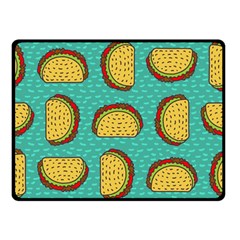 Taco Drawing Background Mexican Fast Food Pattern Double Sided Fleece Blanket (small)  by BangZart