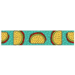 Taco Drawing Background Mexican Fast Food Pattern Small Flano Scarf by BangZart