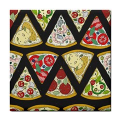 Vector Seamless Pattern With Italian Pizza Top View Tile Coaster by BangZart