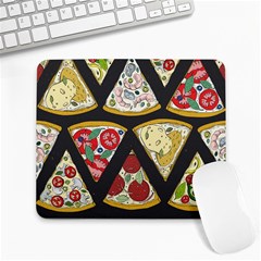 Vector Seamless Pattern With Italian Pizza Top View Large Mousepads by BangZart