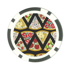 Vector Seamless Pattern With Italian Pizza Top View Poker Chip Card Guard by BangZart