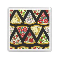 Vector Seamless Pattern With Italian Pizza Top View Memory Card Reader (square)