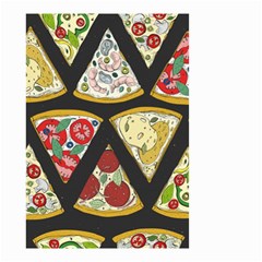 Vector Seamless Pattern With Italian Pizza Top View Small Garden Flag (two Sides) by BangZart