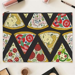 Vector Seamless Pattern With Italian Pizza Top View Cosmetic Bag (xxxl) by BangZart