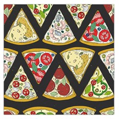 Vector Seamless Pattern With Italian Pizza Top View Large Satin Scarf (square) by BangZart