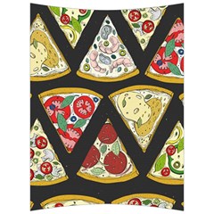 Vector Seamless Pattern With Italian Pizza Top View Back Support Cushion by BangZart