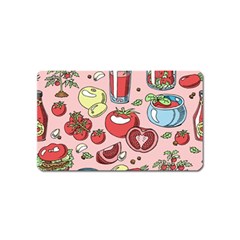 Tomato Seamless Pattern Juicy Tomatoes Food Sauce Ketchup Soup Paste With Fresh Red Vegetables Magnet (name Card) by BangZart