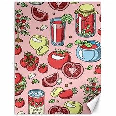 Tomato Seamless Pattern Juicy Tomatoes Food Sauce Ketchup Soup Paste With Fresh Red Vegetables Canvas 18  X 24  by BangZart