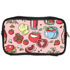 Tomato Seamless Pattern Juicy Tomatoes Food Sauce Ketchup Soup Paste With Fresh Red Vegetables Toiletries Bag (two Sides) by BangZart