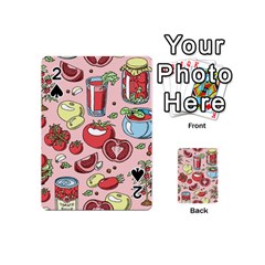 Tomato Seamless Pattern Juicy Tomatoes Food Sauce Ketchup Soup Paste With Fresh Red Vegetables Playing Cards 54 Designs (mini) by BangZart