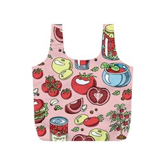 Tomato Seamless Pattern Juicy Tomatoes Food Sauce Ketchup Soup Paste With Fresh Red Vegetables Full Print Recycle Bag (s) by BangZart