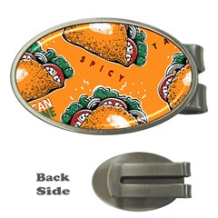 Seamless Pattern With Taco Money Clips (oval)  by BangZart