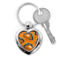 Seamless Pattern With Taco Key Chain (heart) by BangZart